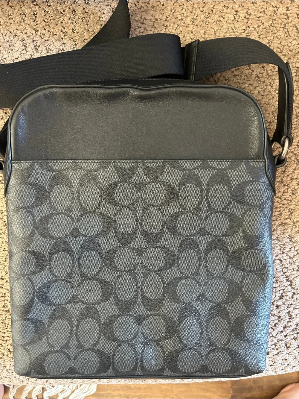 Coach Black Signature Messenger Crossbody